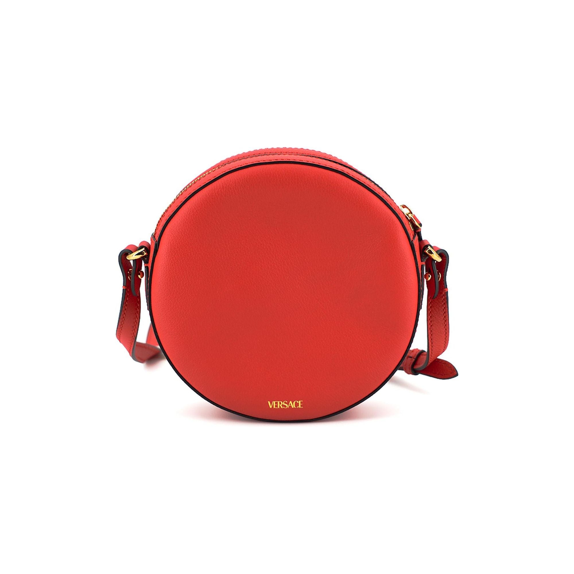 Versace Round Shoulder Bag with Zip Closure and Medusa Head Logo Hardware One Size Women