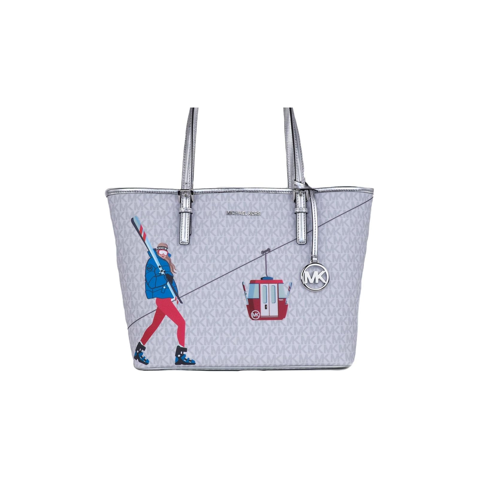 Michael Kors Jet Set Girls Print Medium Carryall Shoulder Tote Bag