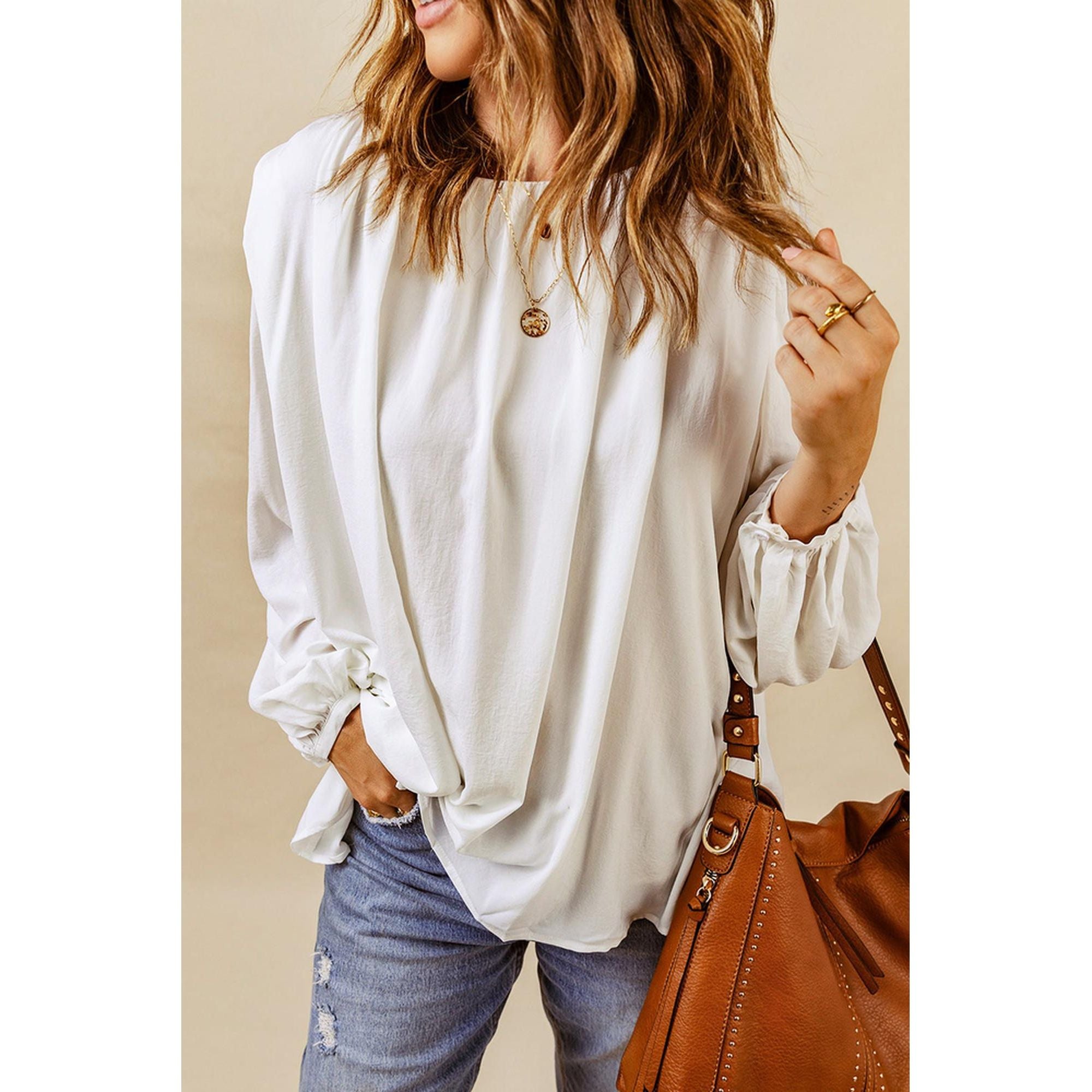 Azura Exchange Billowy Sleeve Blouse - 2XL