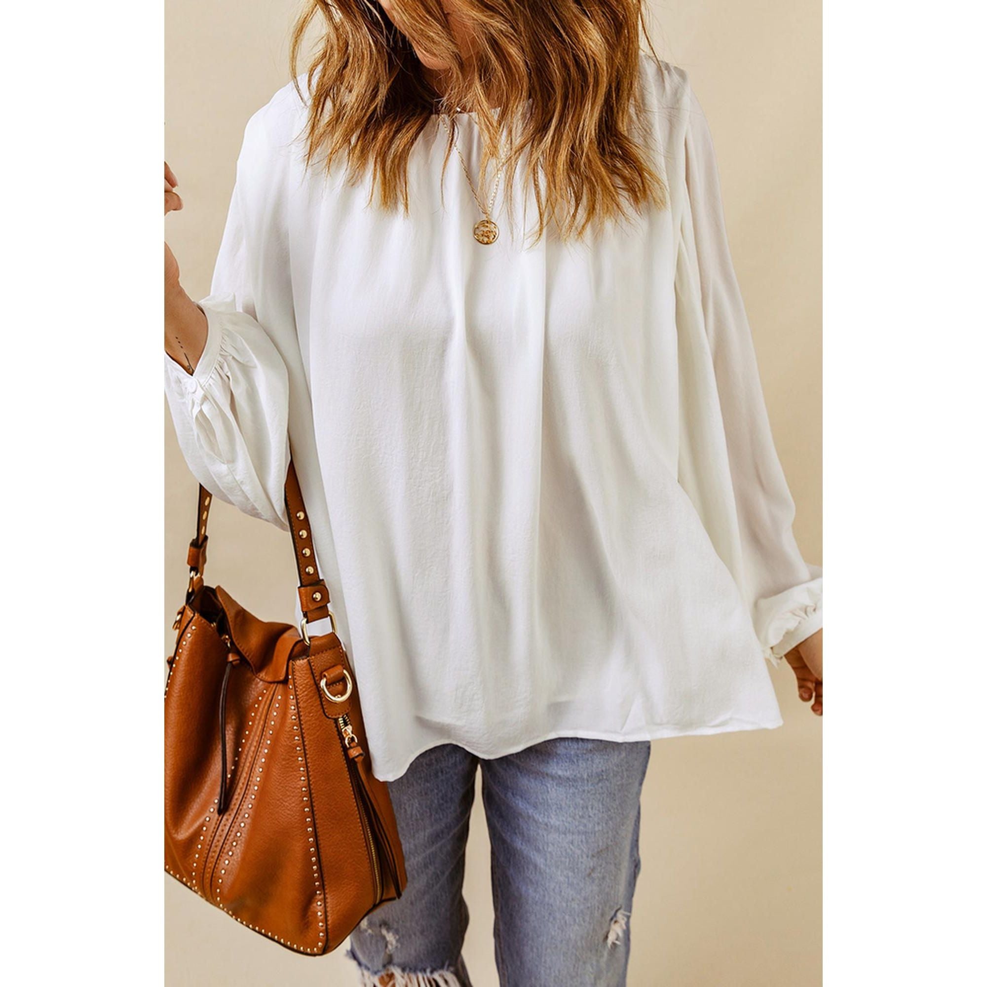 Azura Exchange Billowy Sleeve Blouse - 2XL