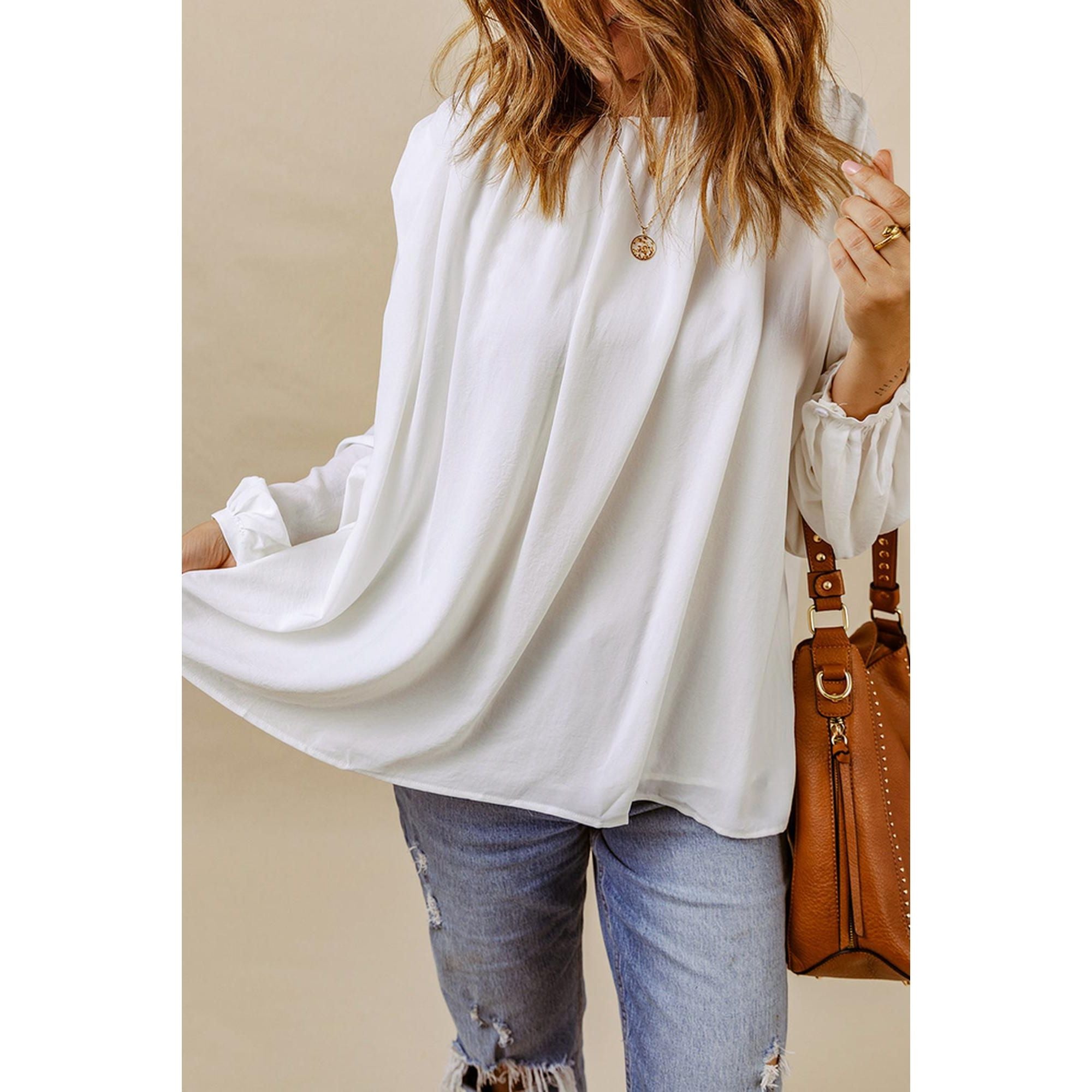 Azura Exchange Billowy Sleeve Blouse - 2XL