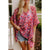 Azura Exchange Abstract Floral Print Oversize Tunic Top - M