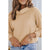 Azura Exchange Apricot Waffle Knit Turtleneck Top - L