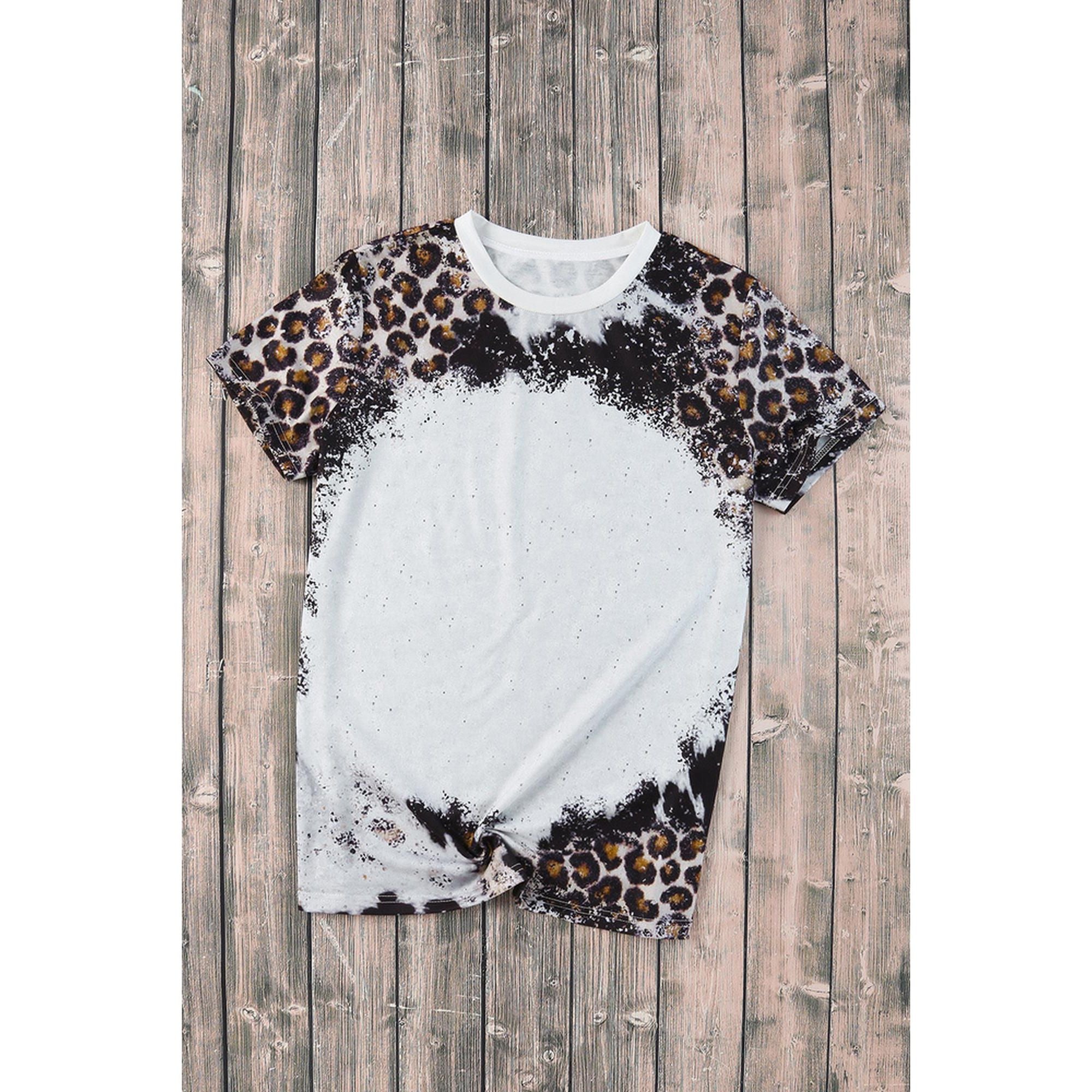 Azura Exchange Animal Print Bleached T-Shirt - L