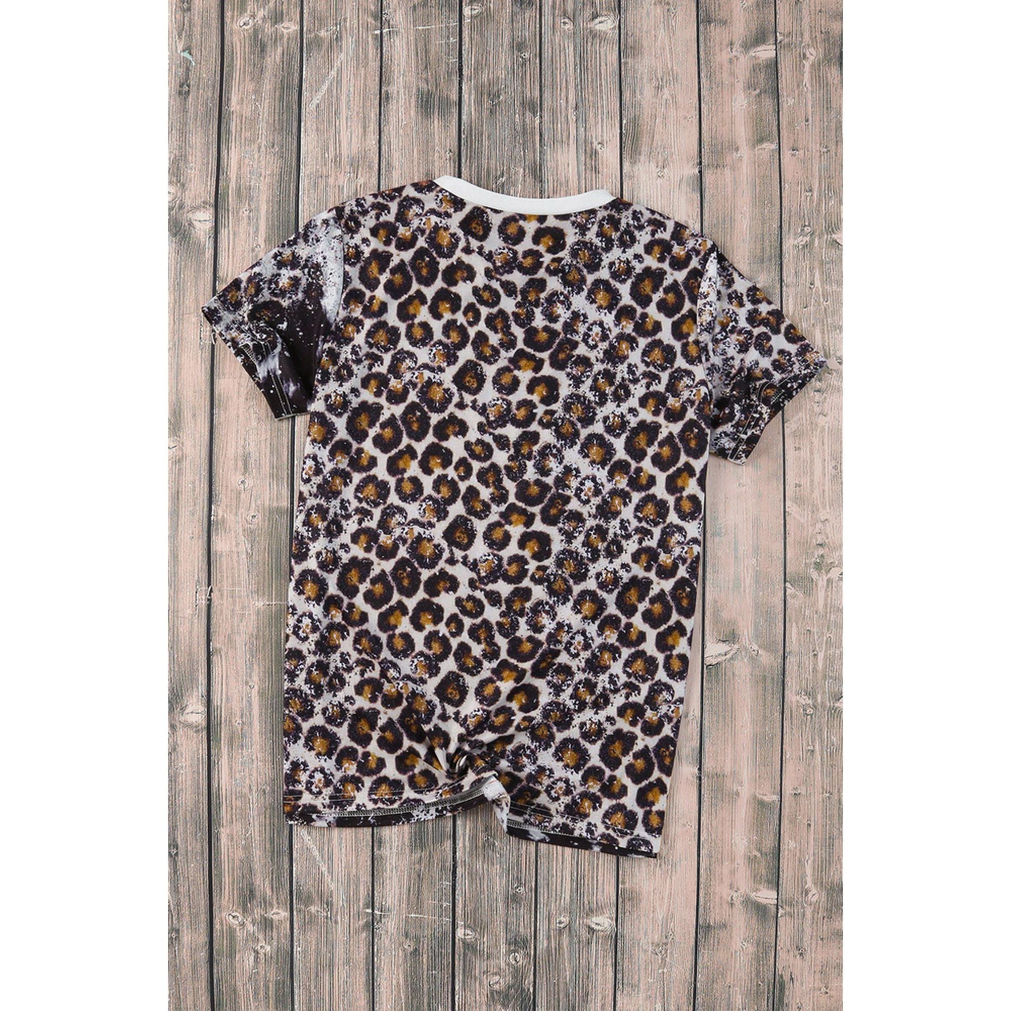 Azura Exchange Animal Print Bleached T-Shirt - XL