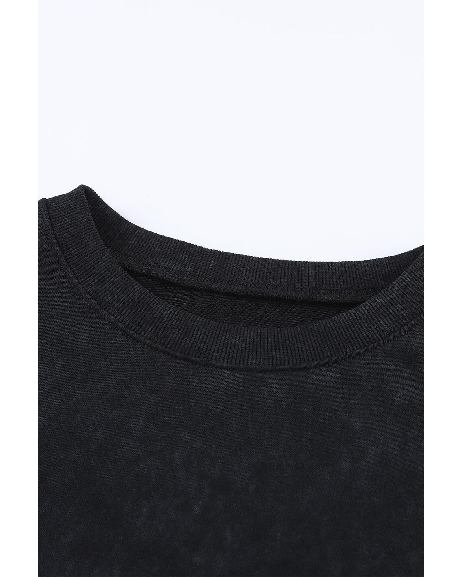 Azura Exchange Oversized Ribbed Trim Sweatshirt - M
