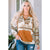 Azura Exchange Beige Aztec Print Half-Zip Hoodie with Kangaroo Pocket - M