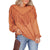 Azura Exchange Brown Chevron Fringe Loose Pullover Sweatshirt - S