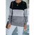 Azura Exchange Black Contrast Stitching Sweatshirt with Slits - L