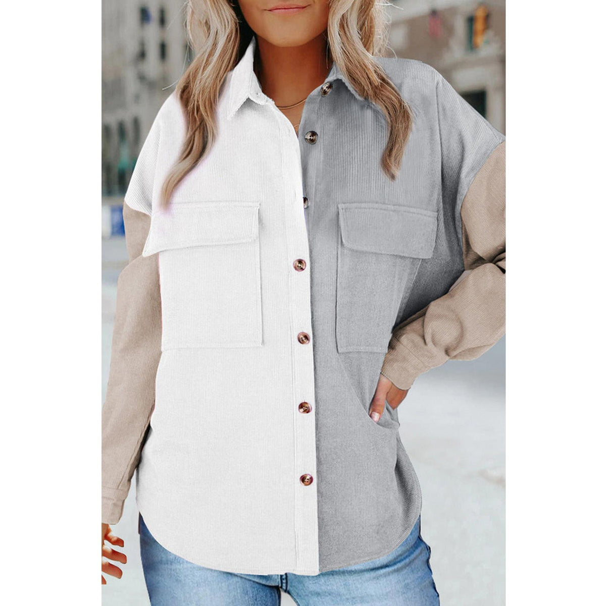 Azura Exchange Button Shirt with Pocket - 2XL