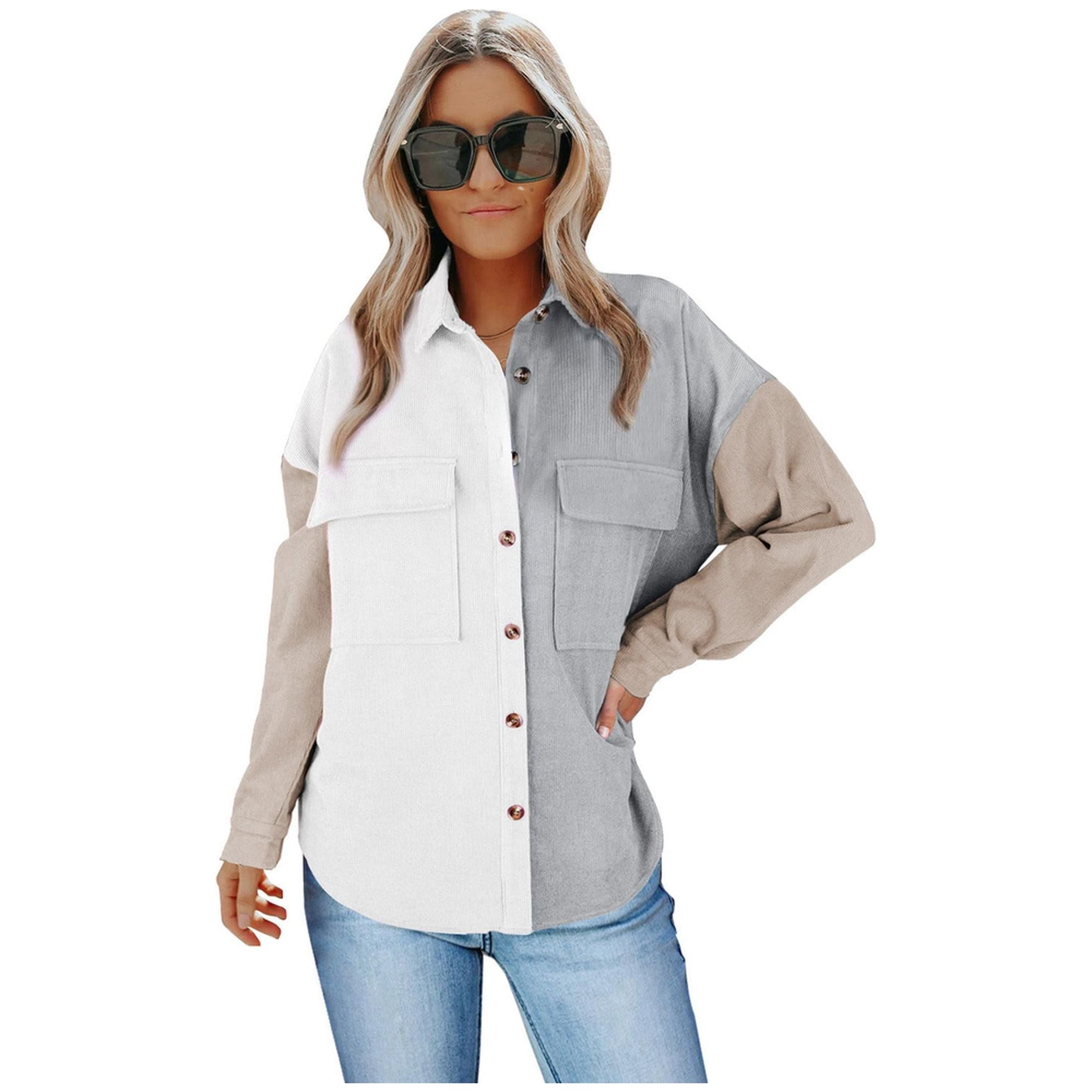 Azura Exchange Button Shirt with Pocket - 2XL