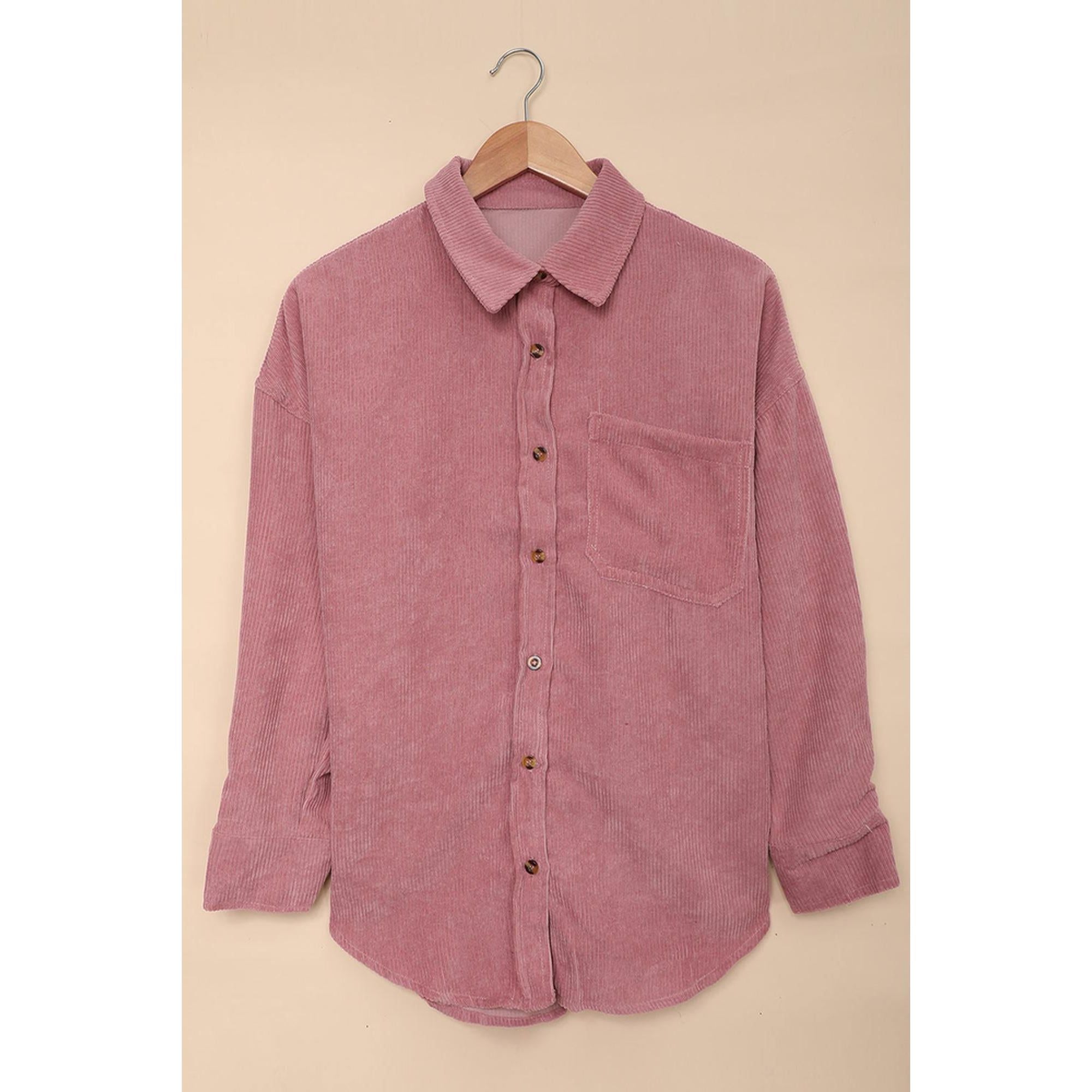 Azura Exchange Button Pocket Corduroy Shirt - 2XL