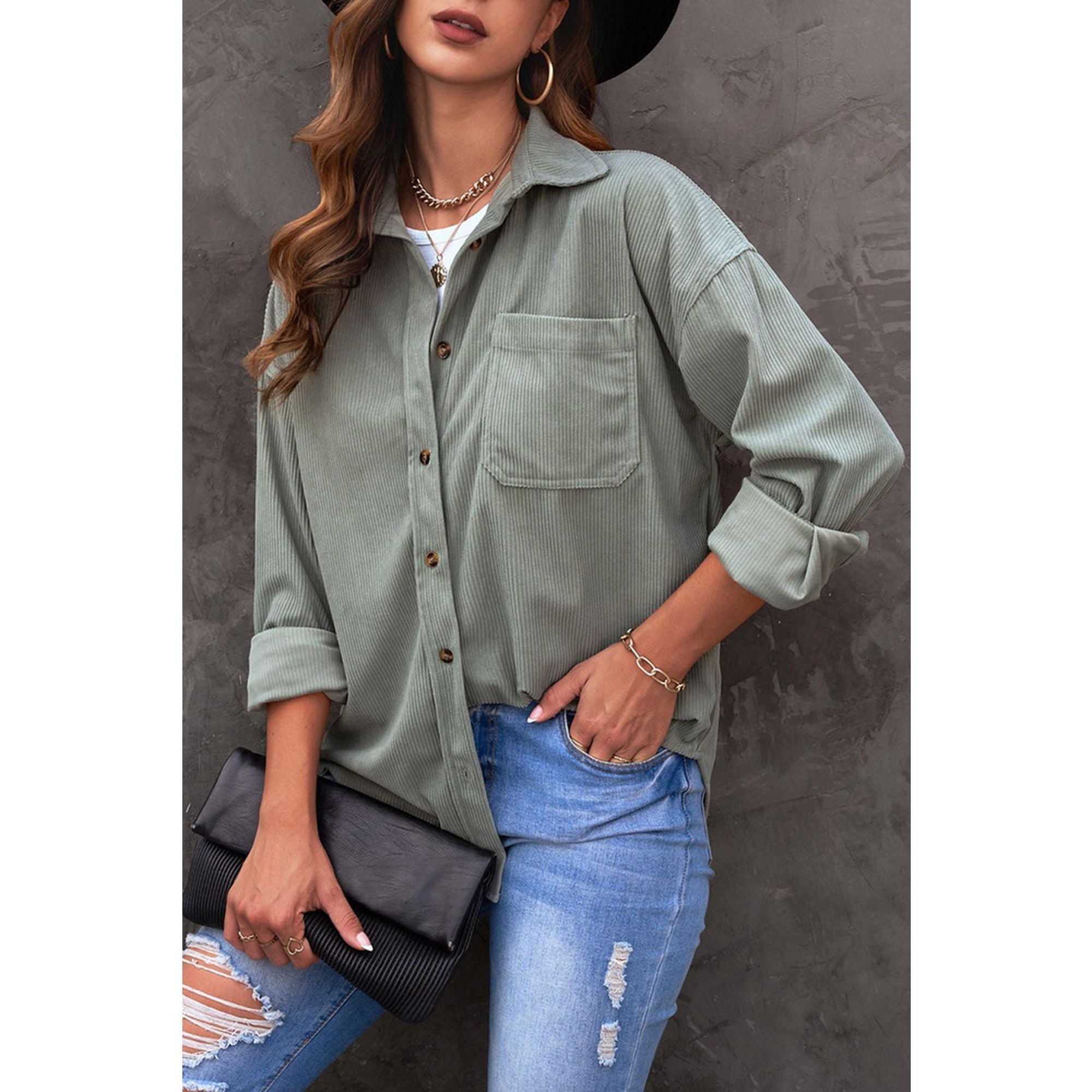 Azura Exchange Button Pocket Shirt - L