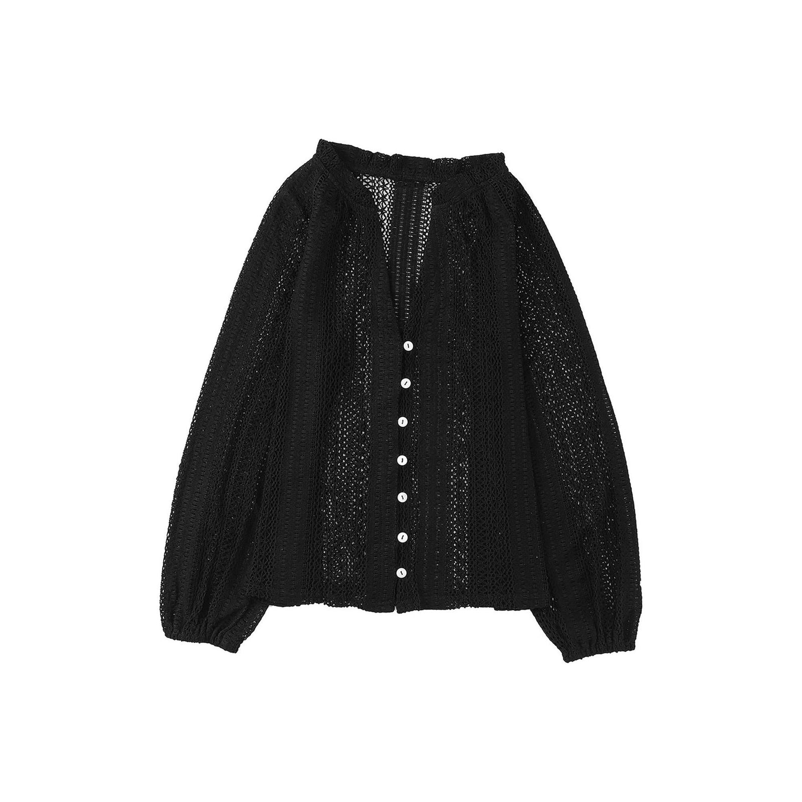 Azura Exchange Button Up Lace Shirt - XL