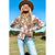 Azura Exchange Button Flap Pocket Shirt with Western Aztec Pattern - L