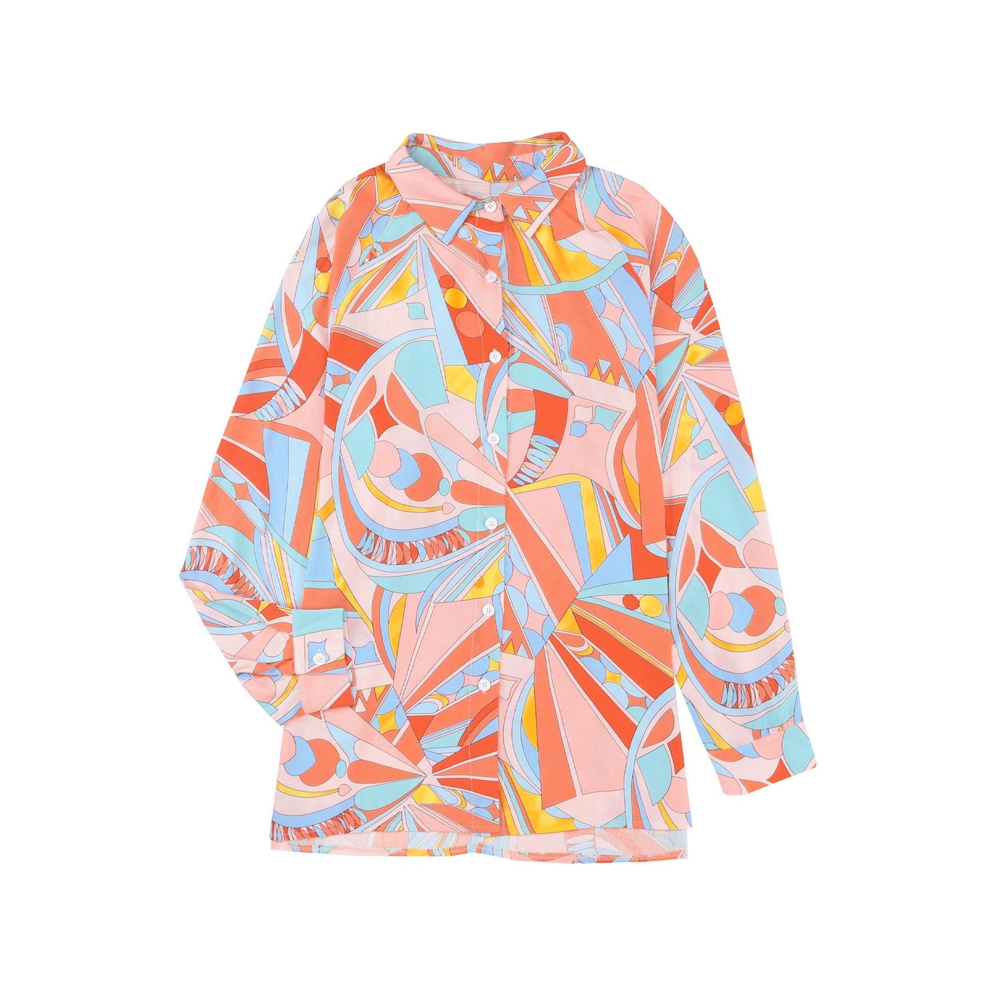 Azura Exchange Abstract Geometric Print Oversized Shirt - XL