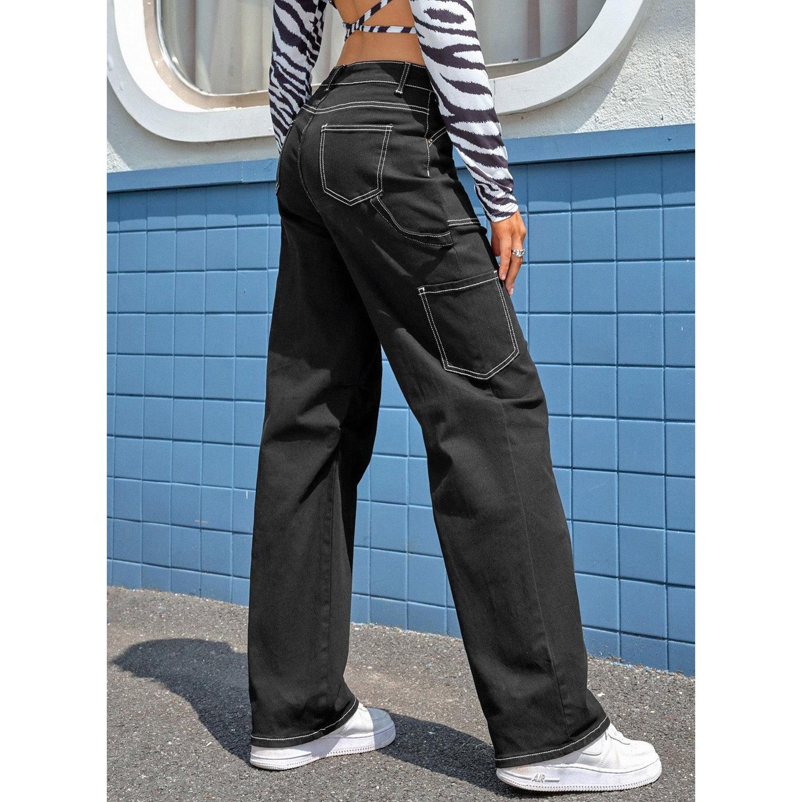 Azura Exchange High Waist Cargo Pants with Pockets - 14 US