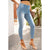 Azura Exchange Button Fly Skinny Jeans with Pockets - S