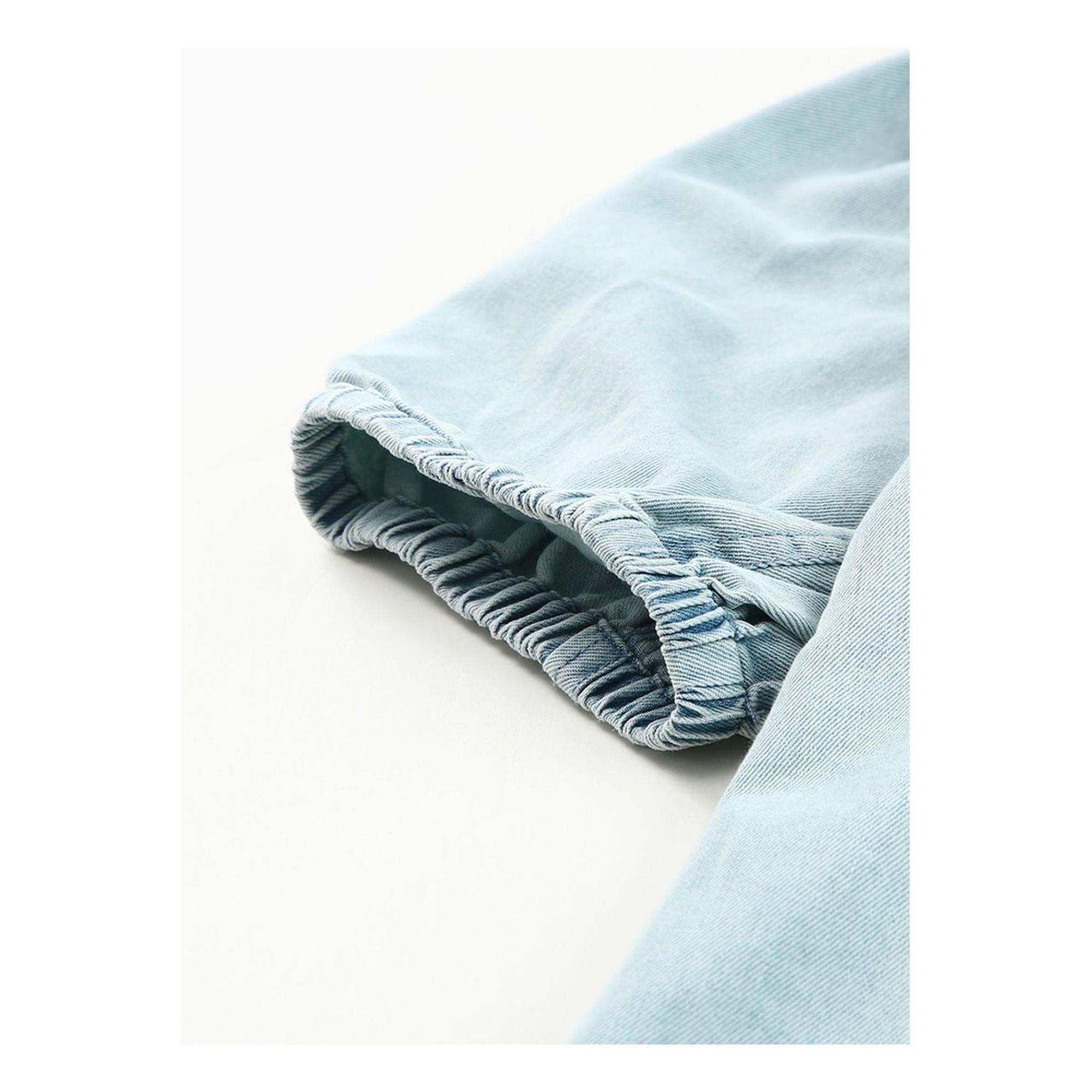 Azura Exchange Bubble Sleeve Denim Shirt - M