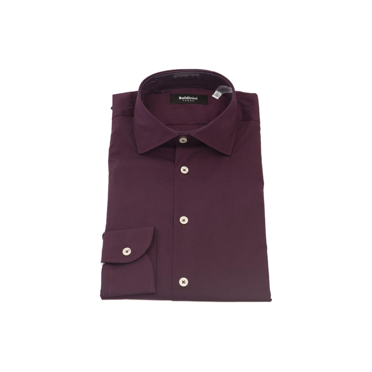 Slim Fit Button-Front Shirt with Italian Collar and Logo Detail 44 IT Men