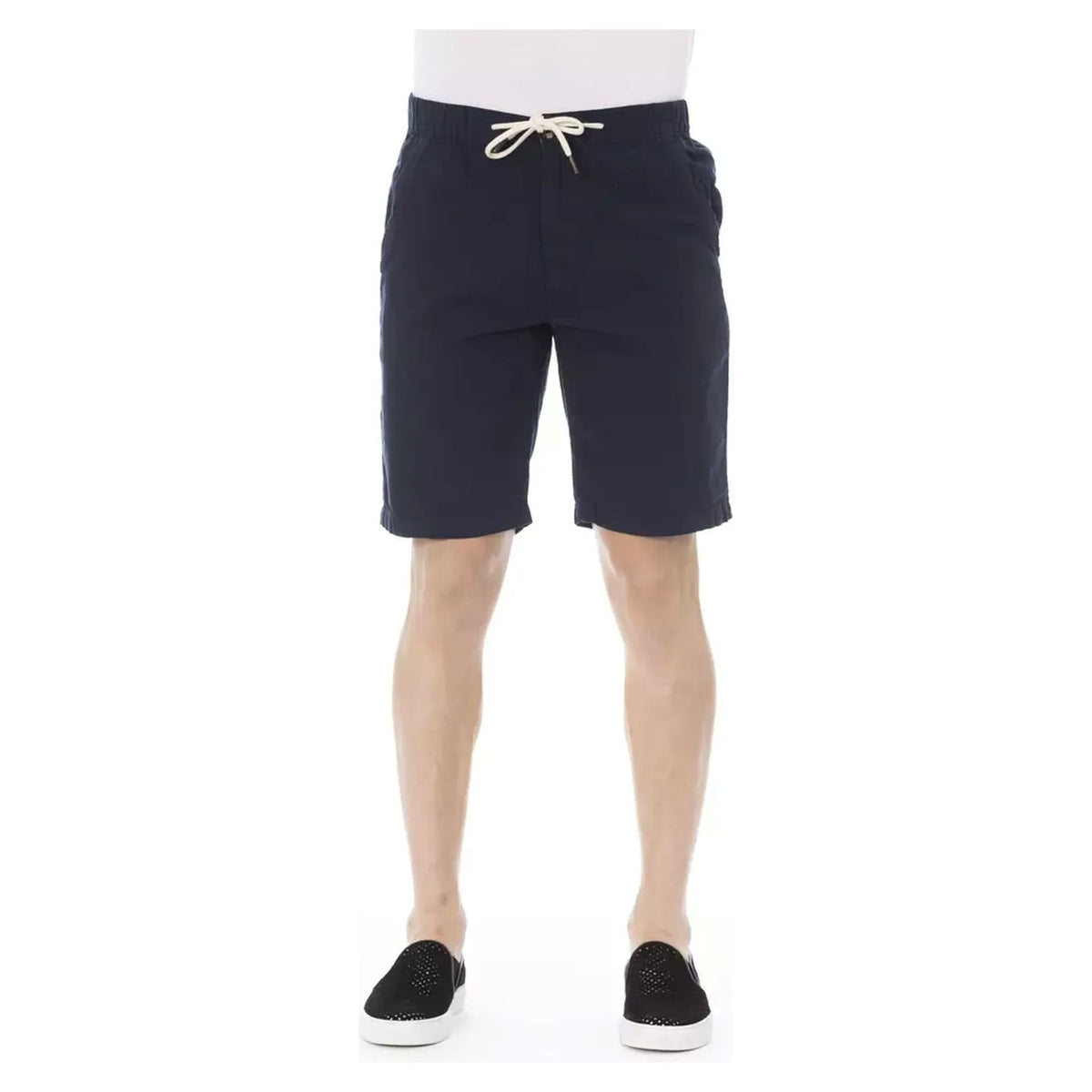 Solid Color Drawstring Bermuda Shorts with Pockets XL Men