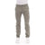 Solid Color Cargo Trousers with Front Zipper and Button Closure W30 US Men