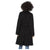 Woolen Trench Coat with Welt Pockets and Waist Belt S Women