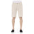 Solid Color Bermuda Shorts with Front Zipper and Button Closure. W52 US Men