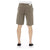 Solid Color Bermuda Shorts with Front Zipper and Button Closure