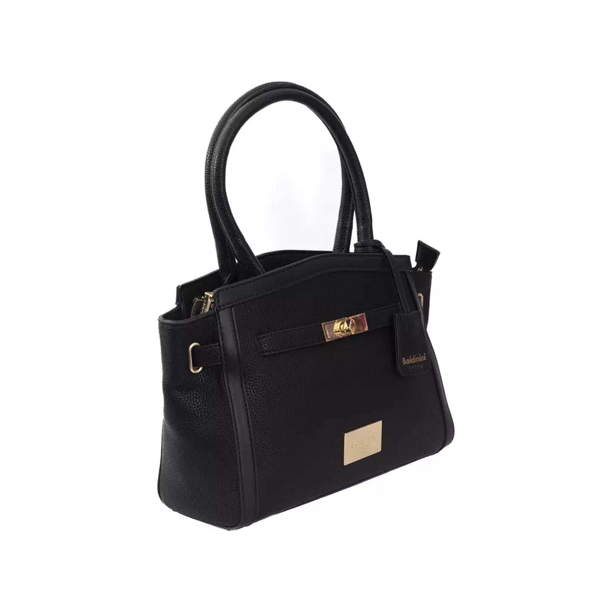 Shoulder Bag with Zip Closure and Golden Details One Size Women