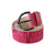 100% Authentic GALLIANO Pink Leather Fashion Belt with Black-tone Hardware 105 cm Women