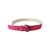 100% Authentic GALLIANO Pink Leather Fashion Belt with Black-tone Hardware 105 cm Women