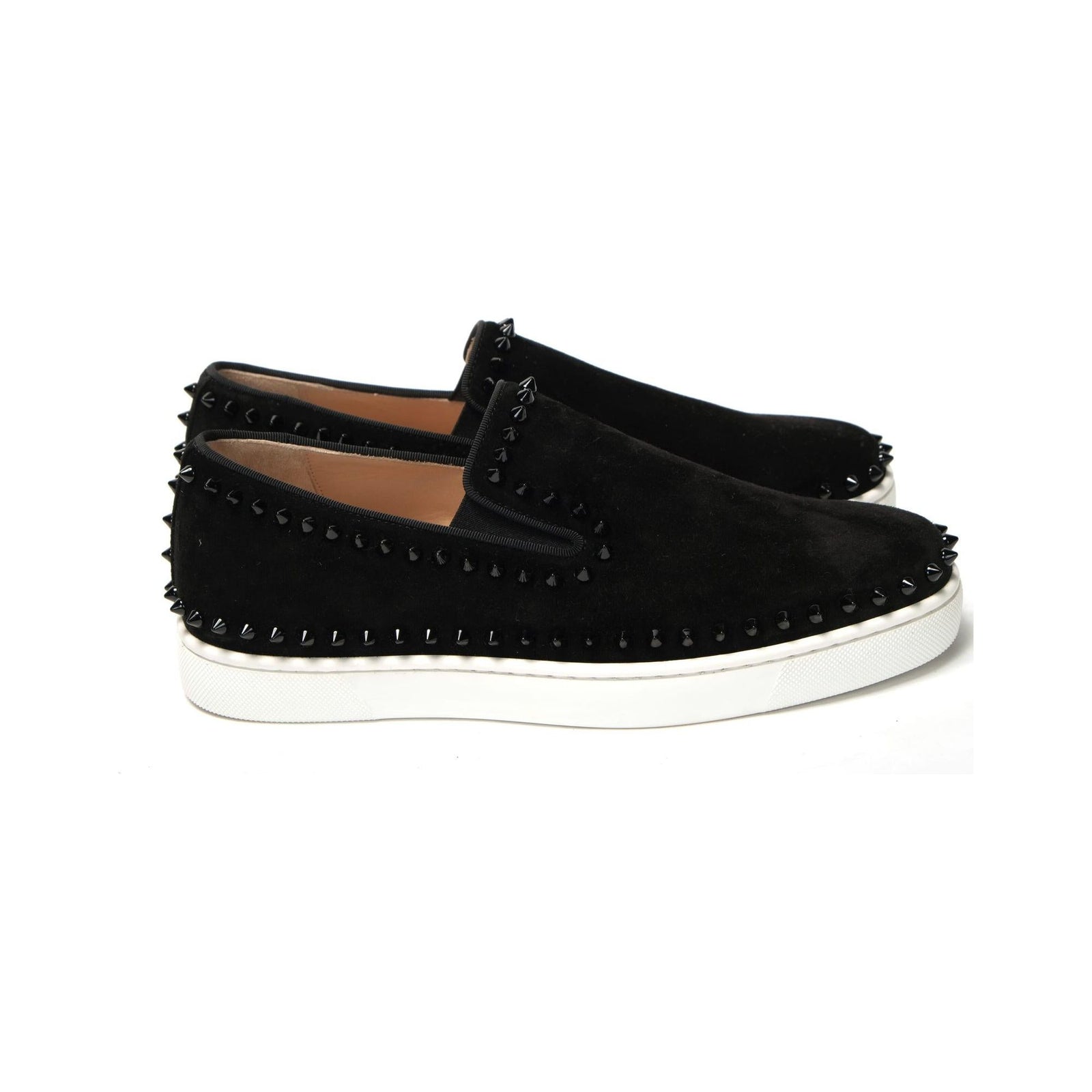 Studded Slip-On Flat Veau Velours Shoes 40 EU Men