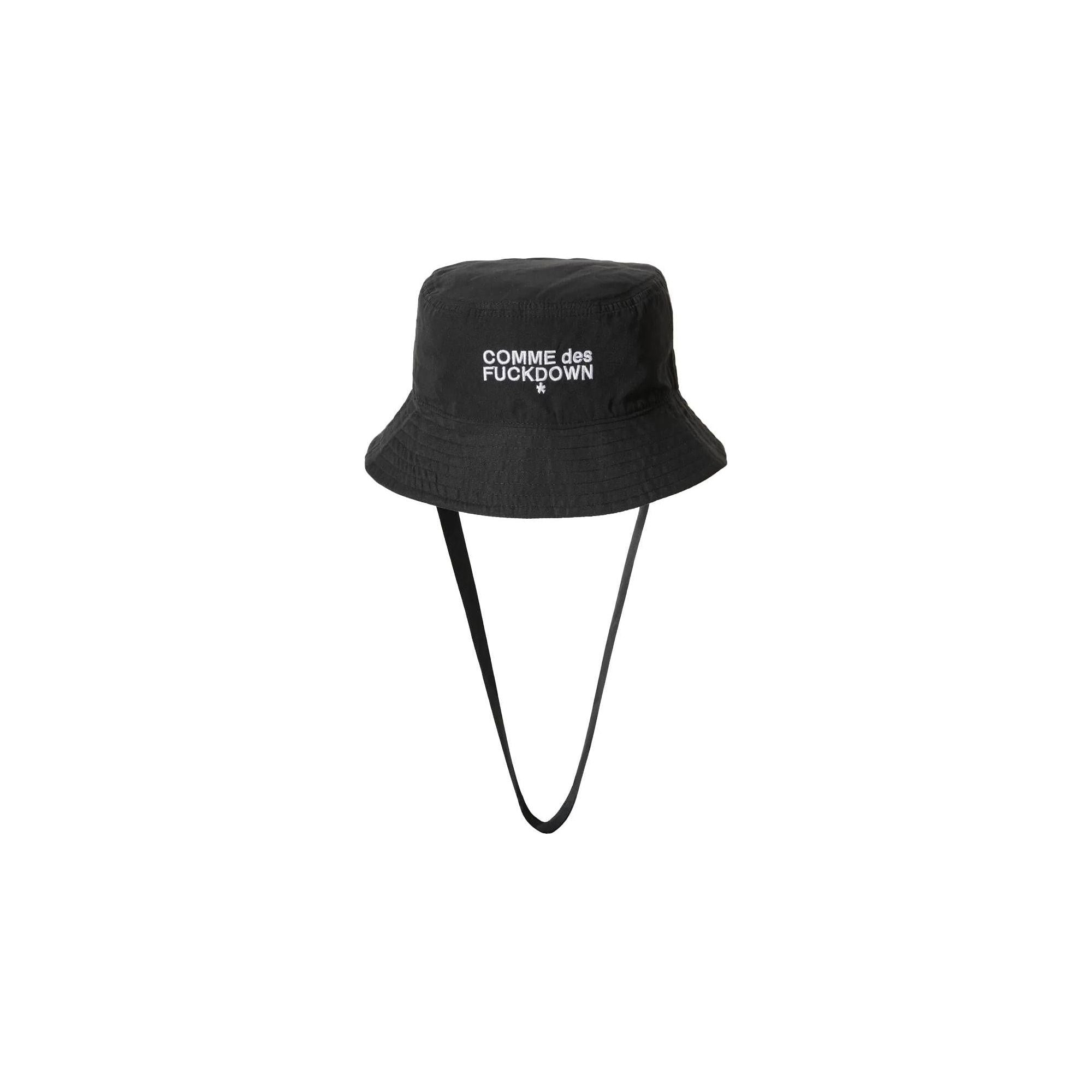 Comme Des Fuckdown Fisherman Hat with Logo Stitching and Print One Size Men