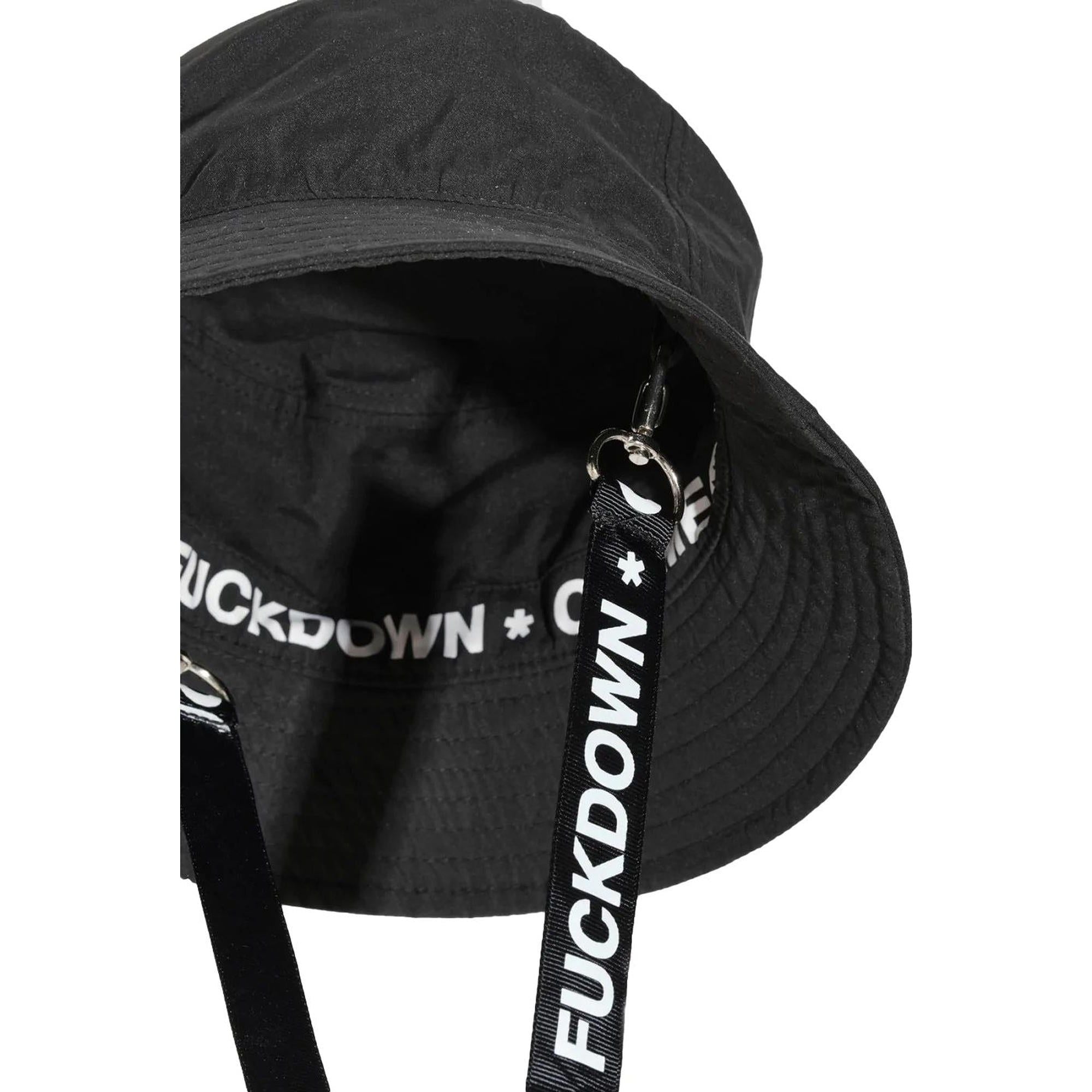 Comme Des Fuckdown Fisherman Hat with Logo Stitching and Print One Size Men