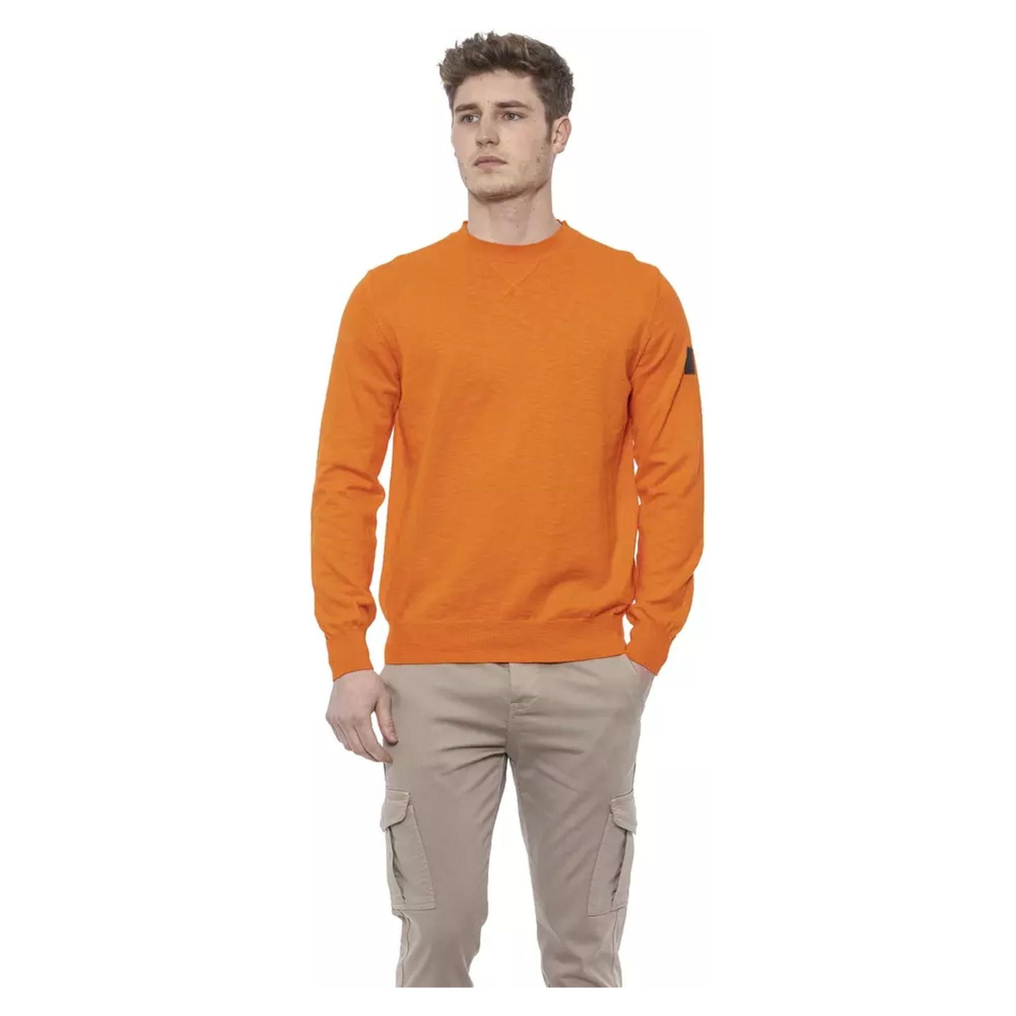 Solid Color Crewneck Man Sweater L Men