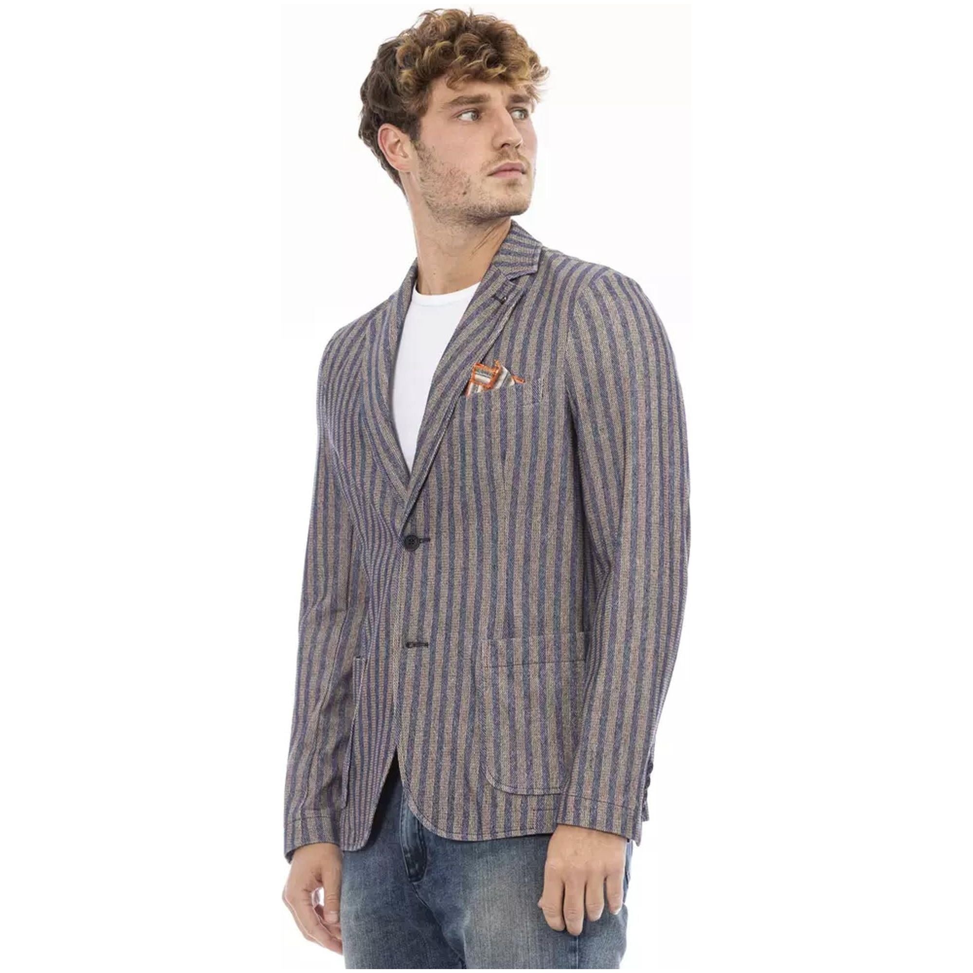 Classic Button Closure Jacket with Front Pockets 48 IT Men