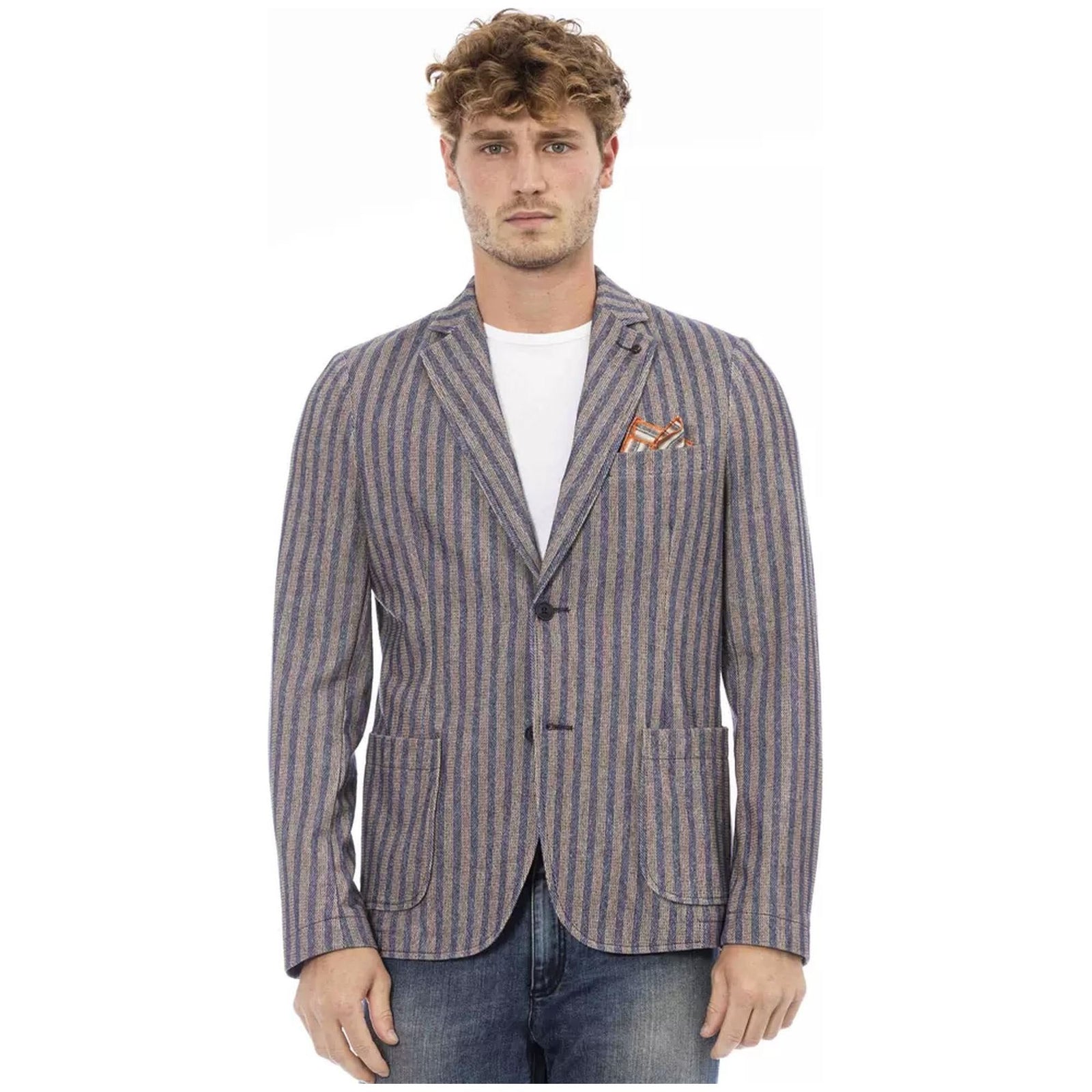 Classic Button Closure Jacket with Front Pockets