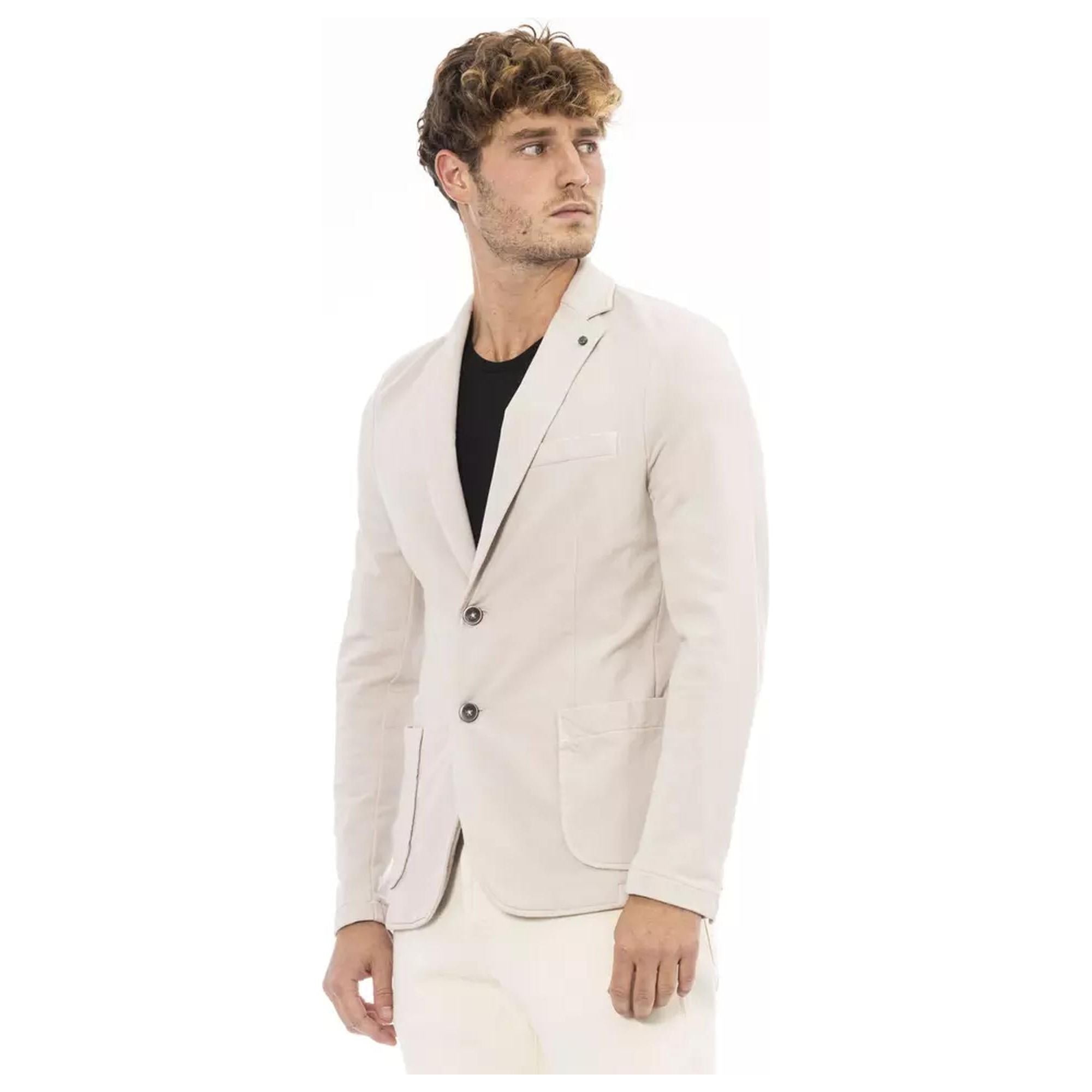 Classic Button Closure Jacket with Front Pockets 46 IT Men