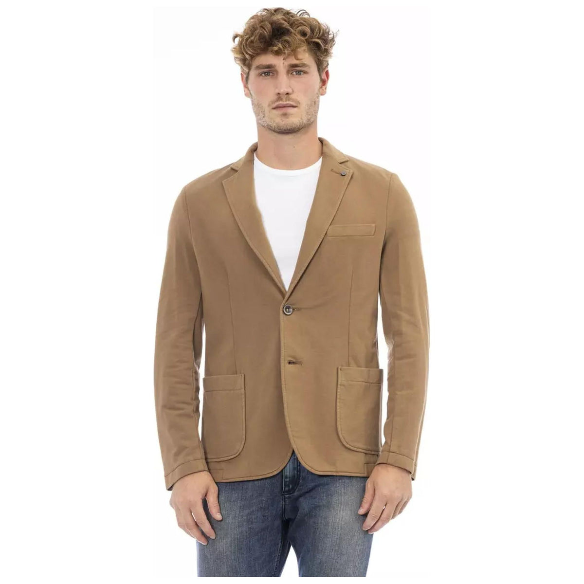 Classic Button Closure Jacket with Front Pockets 48 IT Men