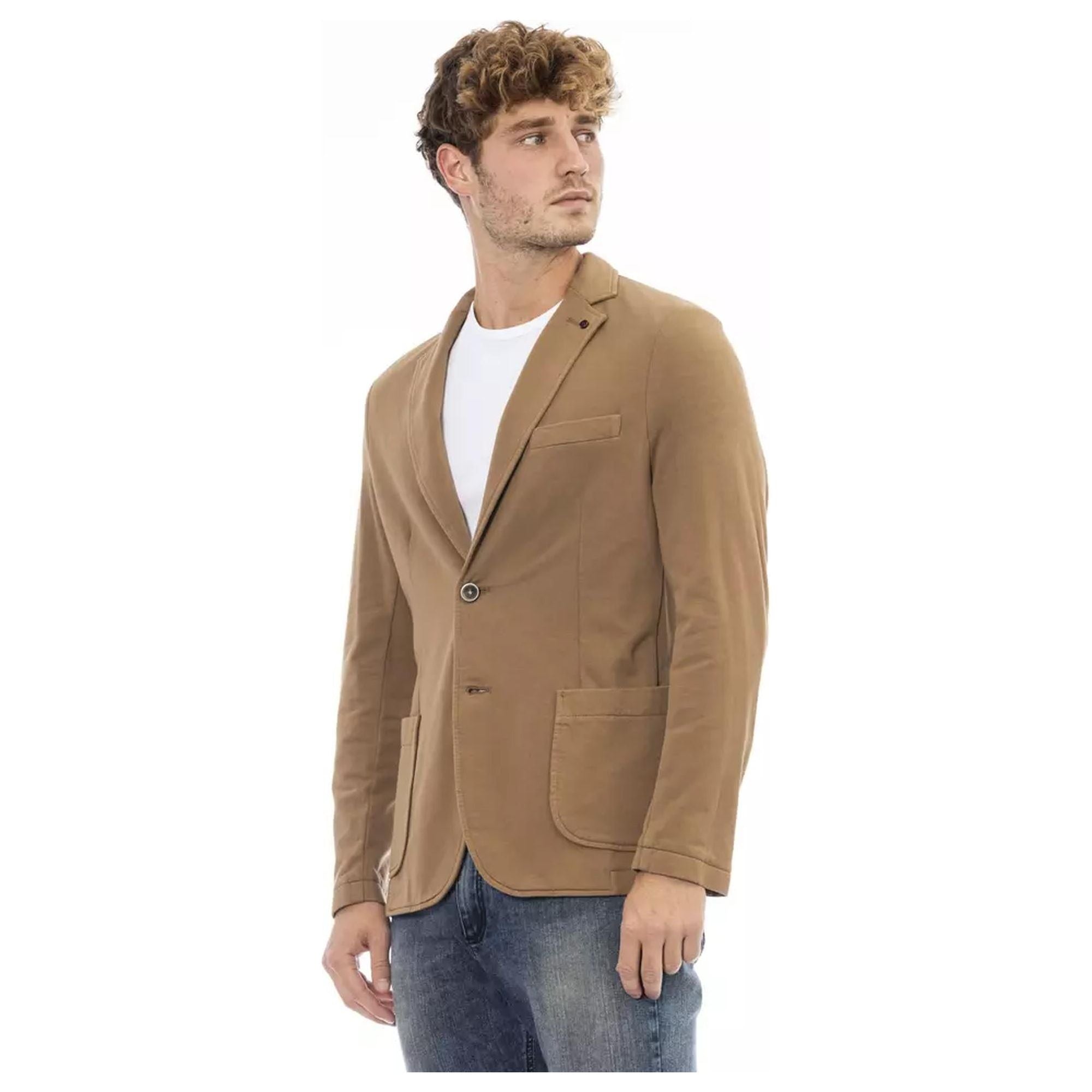 Classic Button Closure Jacket with Front Pockets 54 IT Men