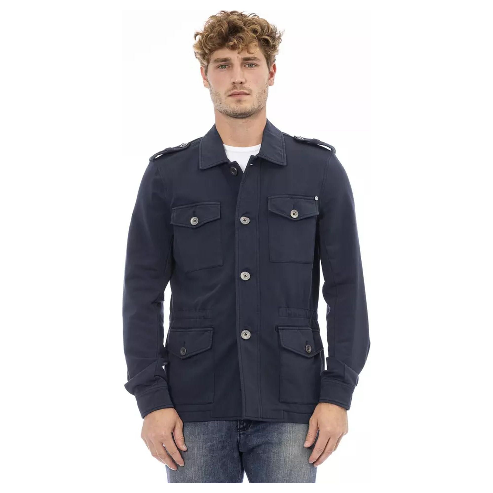 Classic Button Closure Jacket with Front Pockets 48 IT Men