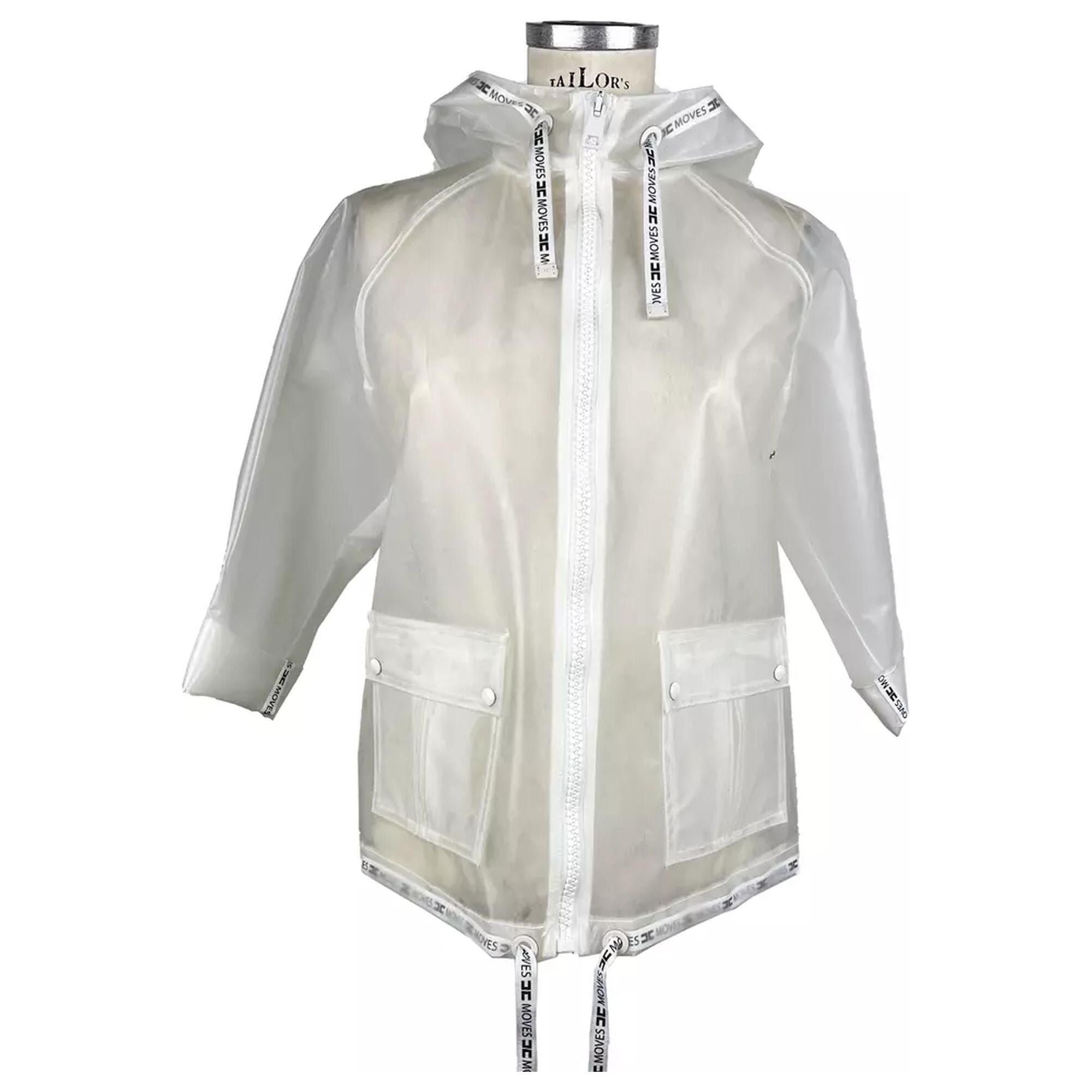 Waterproof Short Jacket with Zipper Closure and Front Pockets 40 IT Women