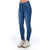 Worn Wash Denim Jeans with Multi-Pockets and Front Closure W28 US Women