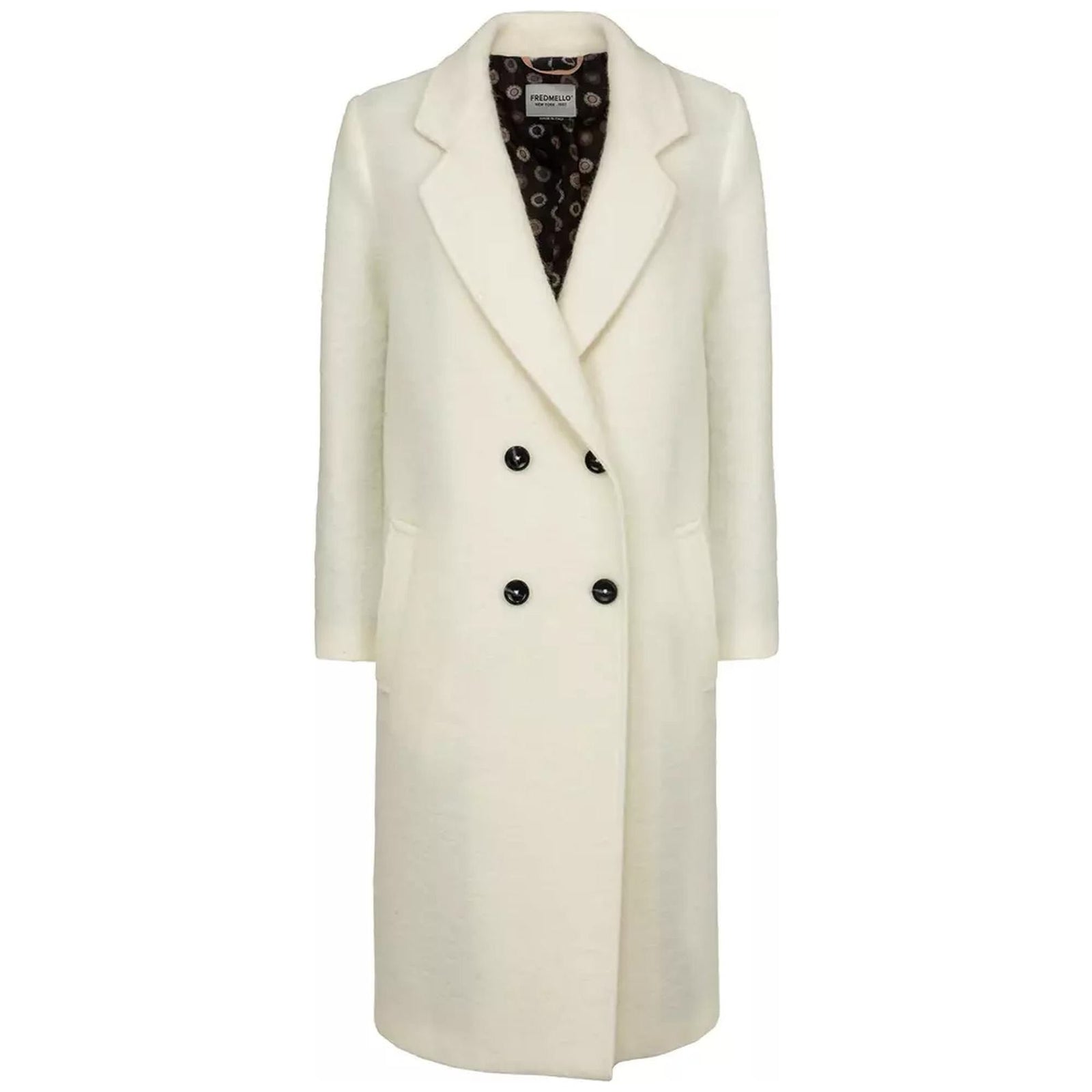 Wool Coat with Side Pockets and Internal Lining 2XL Women