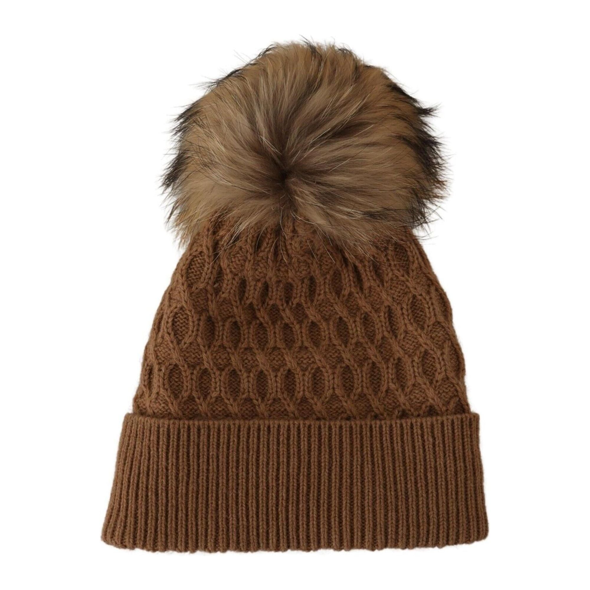 Stunning Dolce & Gabbana Knit Beanie Hat with Fleece Liner