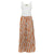 Streaked Pattern White Dress for Women L Women