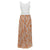 Streaked Pattern White Dress for Women L Women