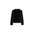 Wool Blend Crew Neck Sweater with Ribbed Details S Women