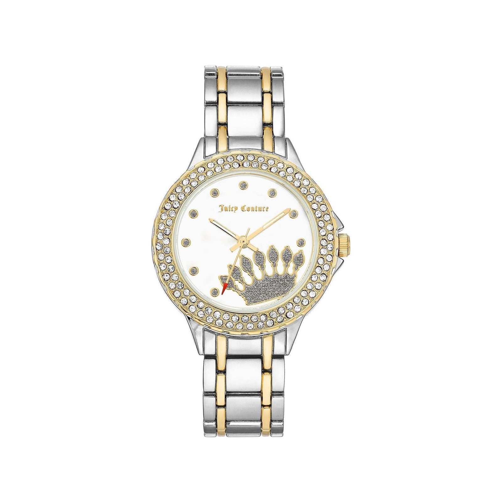 Womens Silver Fashion Watch with Rhinestone Facing One Size Women